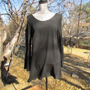 Peppermint Black Long Sleeve Dress